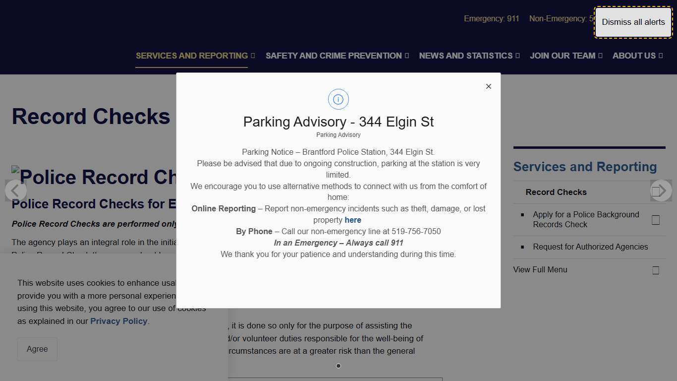 Record Checks | Brantford Police Service